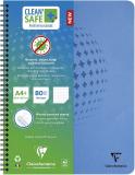Spirálfüzet, Clean`Safe, A4+, 80 lap, kockás, antibakteriális - Clairefontaine